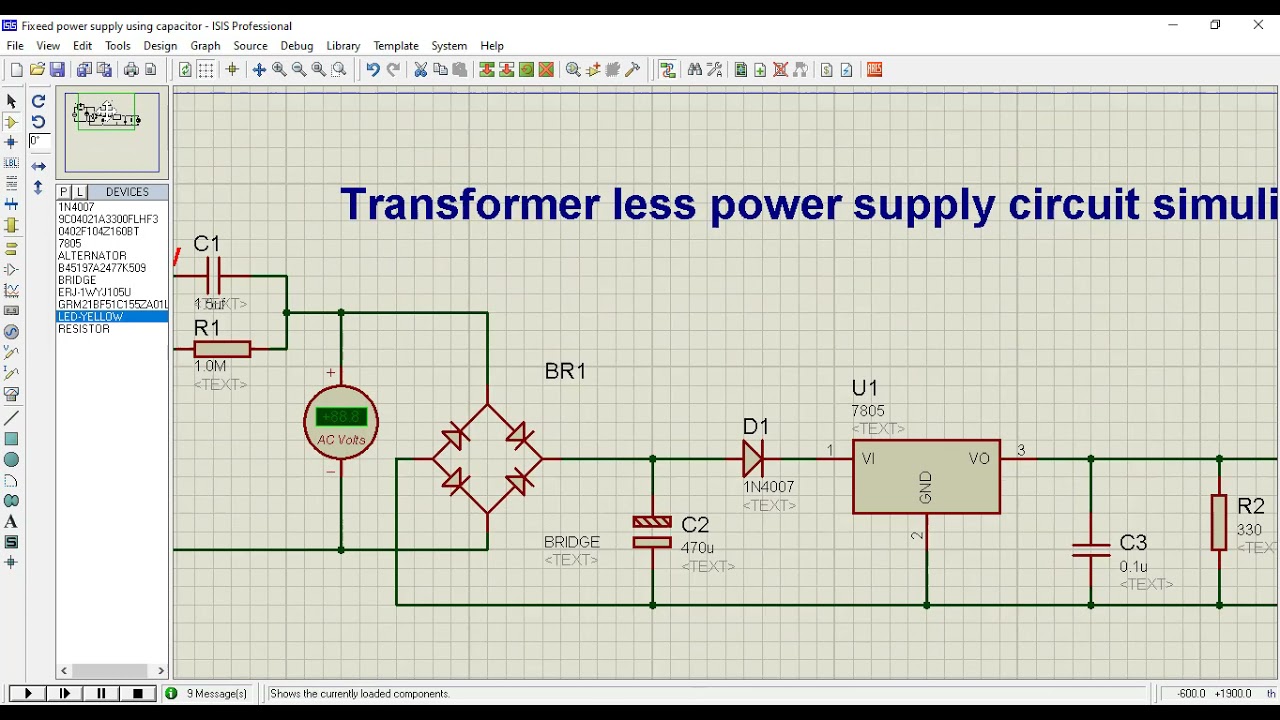 Transformer less Power Supply circuit simulink | Bangla tutorial | 2021