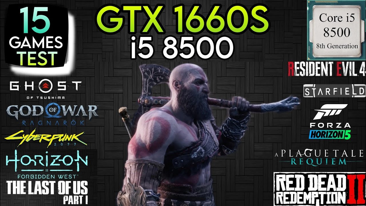 GTX 1660 Super + I5 8500 & 16GB Ram - Test In 15 Games !
