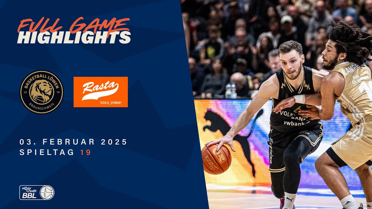 Basketball Löwen Braunschweig vs. RASTA Vechta - Full Game Highlights - Spieltag 19, 2024/25