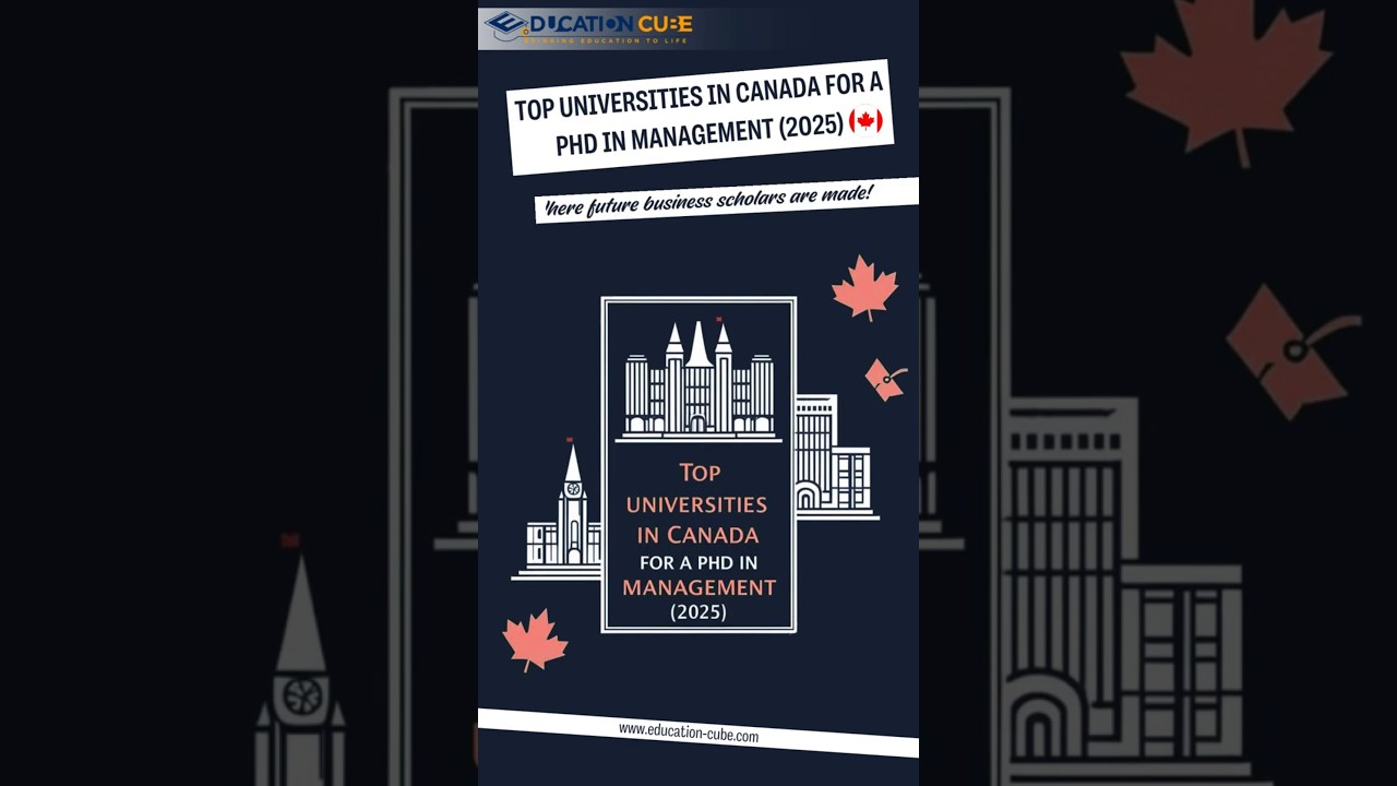 Top Universities in Canada for a PhD in Management (2025 Intake)