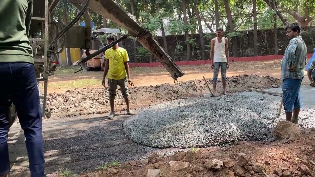 Making of Cricket Concrete Pitch in Edenwoods Playground