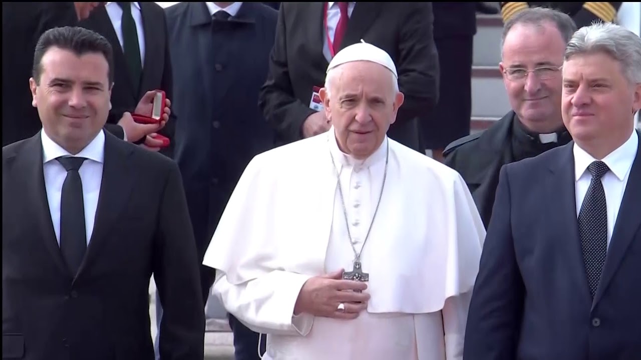 Complete footage of Pope Frances` visit to the Republic of North Macedonia broadcasted by 1TV
