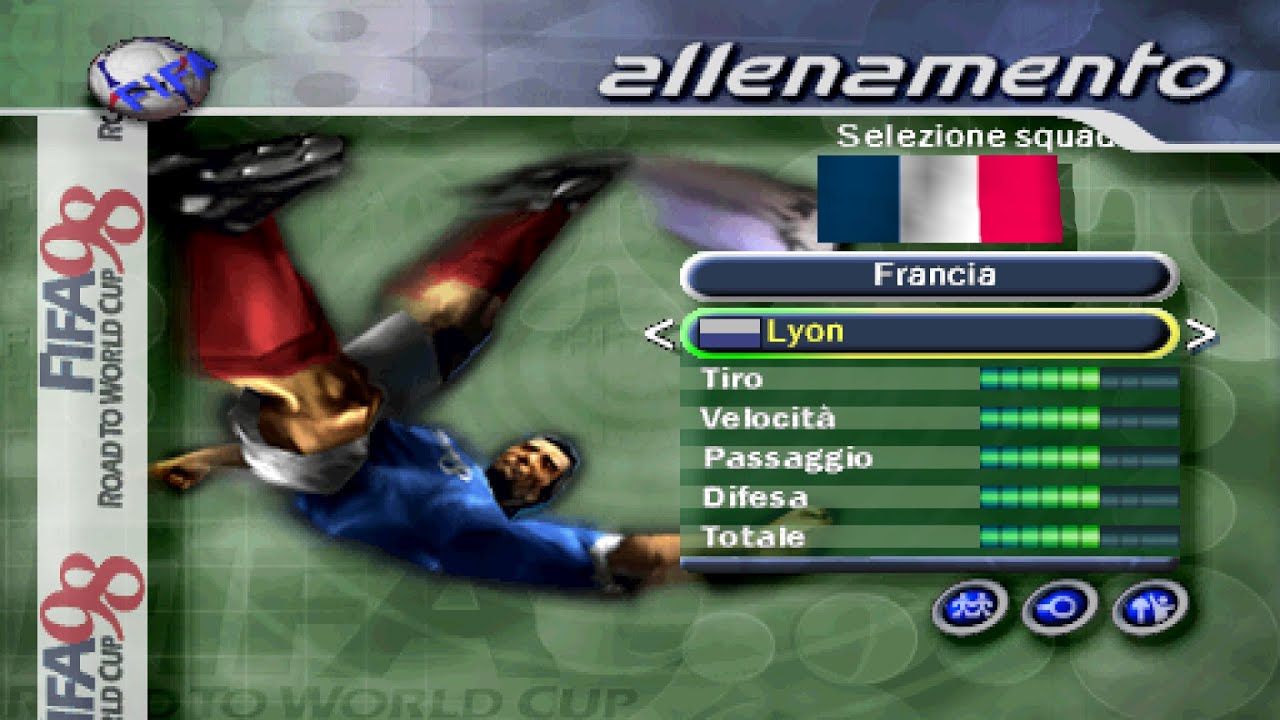 statistiche dei giocatori del lione su fifa 98