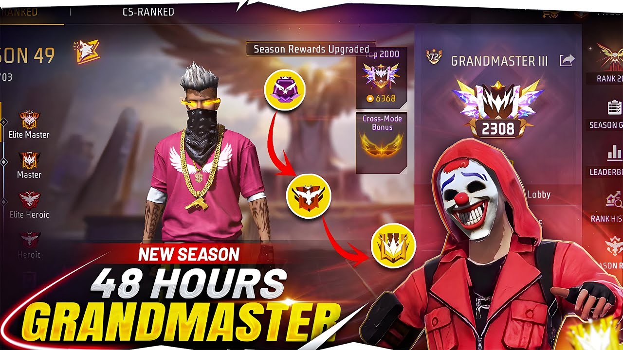 Road To Grandmaster In 48 Hours 🔥 Season 49 | With Out Zone Pusher 😱 Free Fire Max