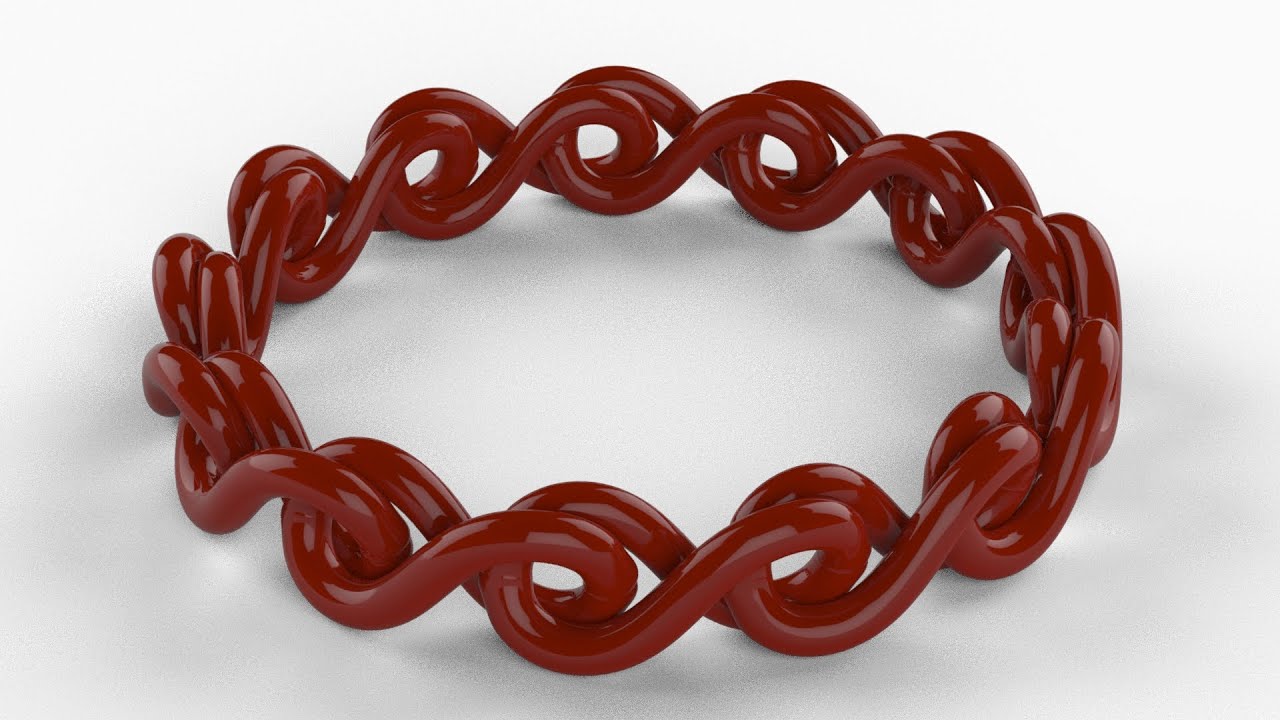 「DESIGN 139」 How to draw a bracelet | Solidworks tutorial