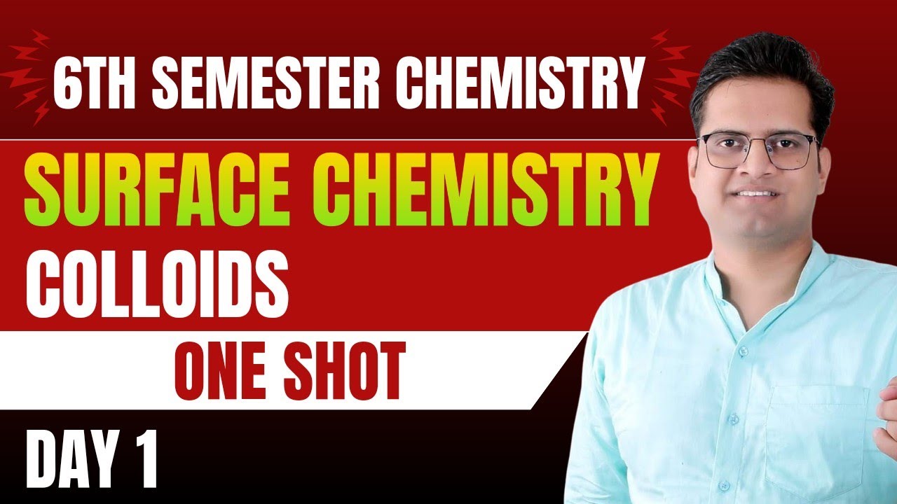 6th Semester Chemistry One Shot!Surface Chemistry!Colloids!#bsc