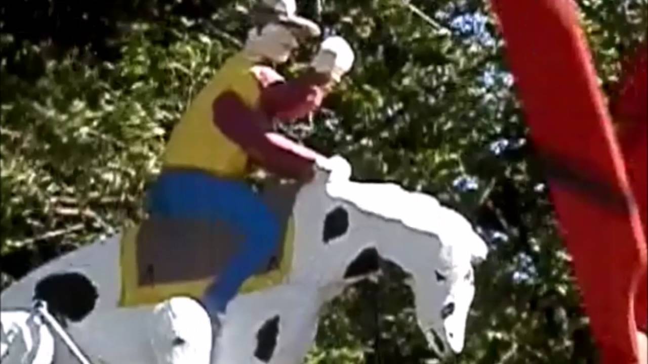 Automata art: Whirligigs outside Stud Walker's house