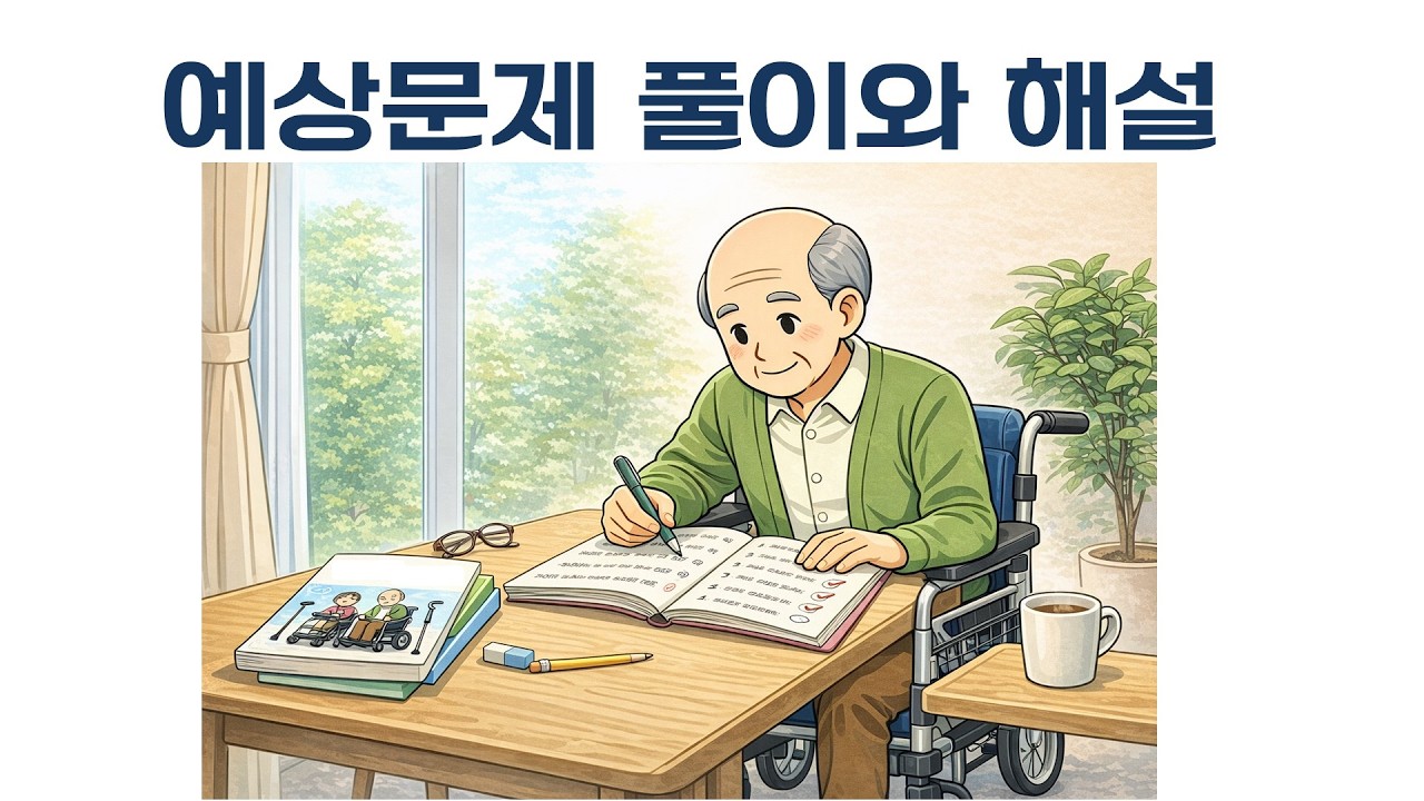 (52) [예상문제] 7-4 안전 및 응급 대응 교육 - 이동보조기기 안전 사용법 #병원동행매니저 #자격증