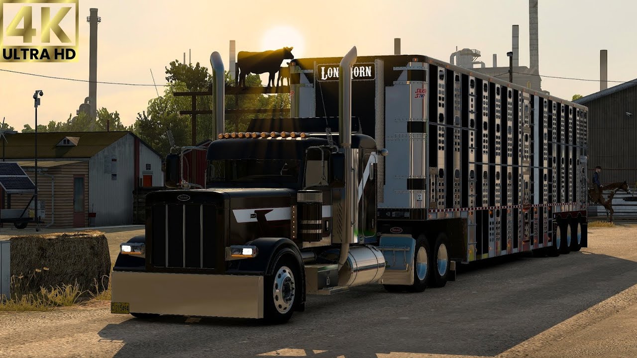 ATS 1.55 Mods | 4K | B4RT Livestock/Cattle - Pizzster & Damo's 389 |  American Truck Simulator