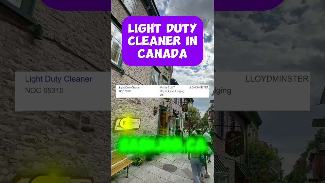 Light Duty Cleaner In Canada I Direct Hiring I No Placement Fee I Buhay Canada #shorts