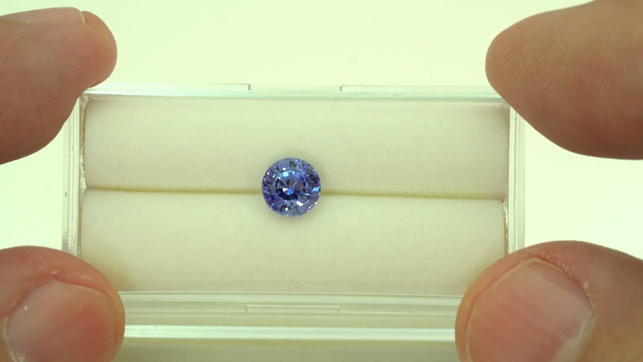 Sch&ouml;ner blauer Saphir im Rundschliff mit 1,44 ct. aus Ceylon