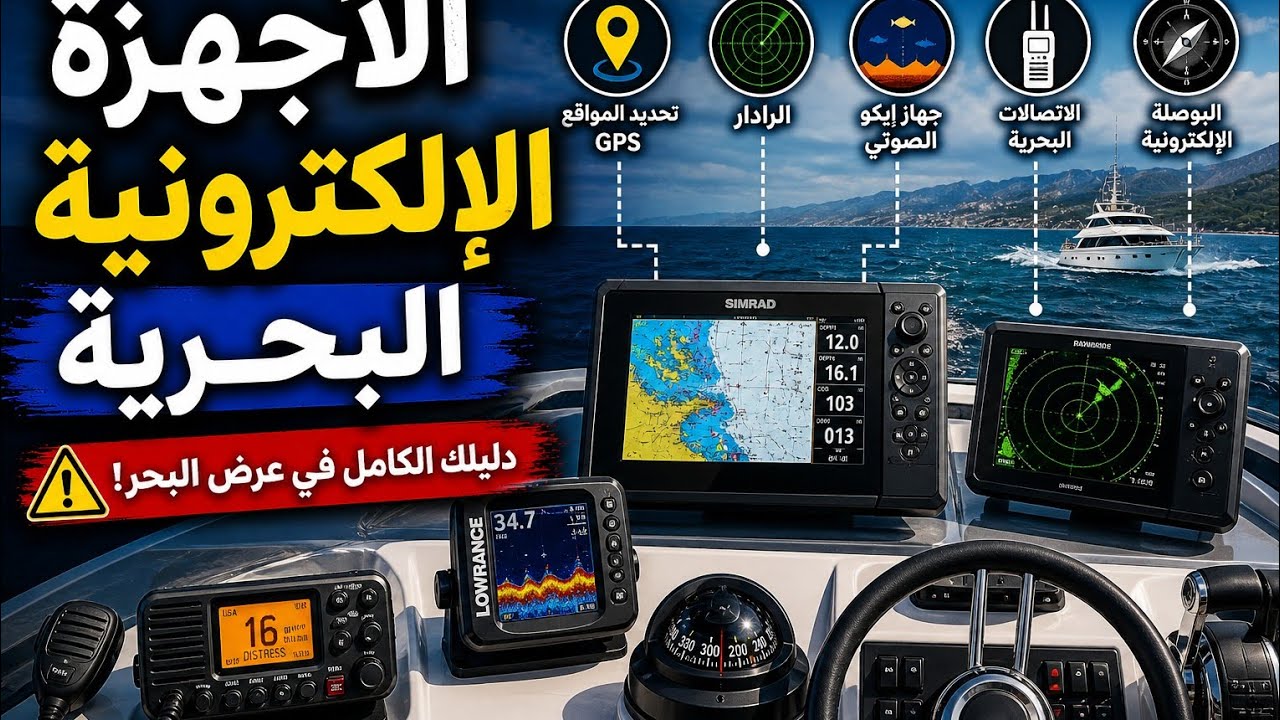 بعض الأجهزة المستعملة في عملية الصيد و الابحار: Some electronic devices used in fishing and sailing