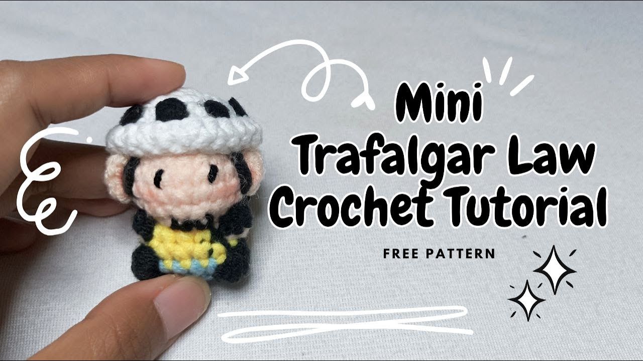 Crochet Chibi Trafalgar Law Amigurumi, FREE PATTERN #onepiece