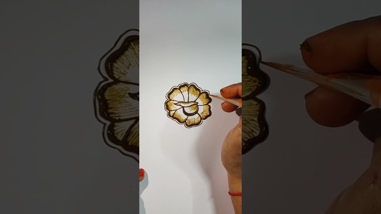 Poonam Mehendi Designer Navratri Day 3  Floral Design.