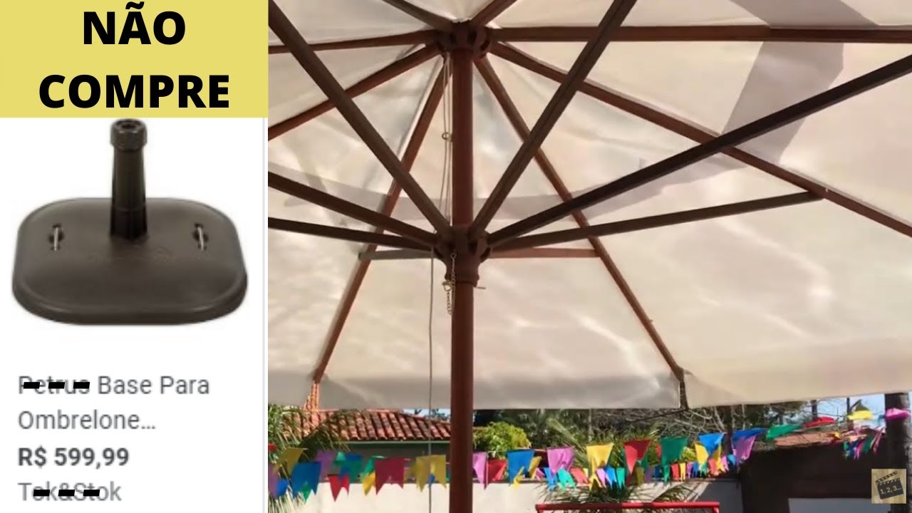 NÃO COMPRE BASE PARA OMBRELONE/ GUARDA SOL ANTES DE VER ESSE VÍDEO.