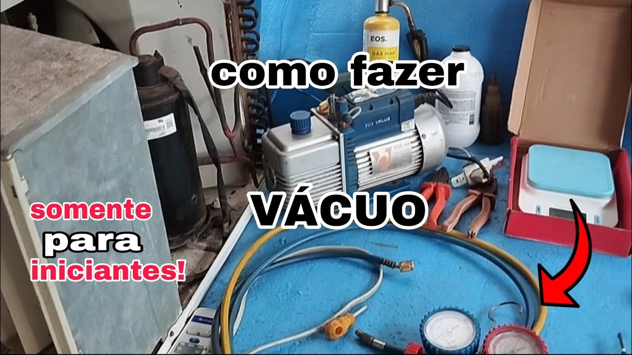 como fazer vácuo pra colocar gás no ar condicionado. DUVIDO VOCÊ NÃO APRENDER!