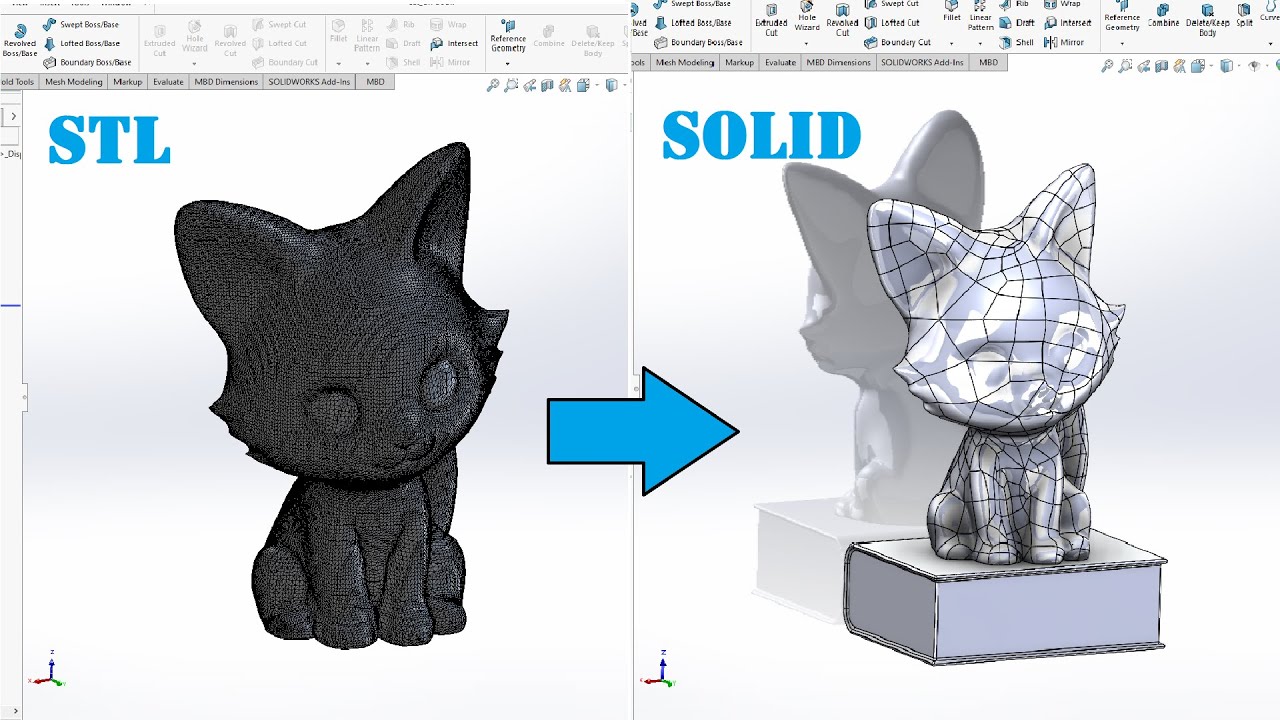 How to convert Mesh to solid in SolidWorks | Scan to 3D