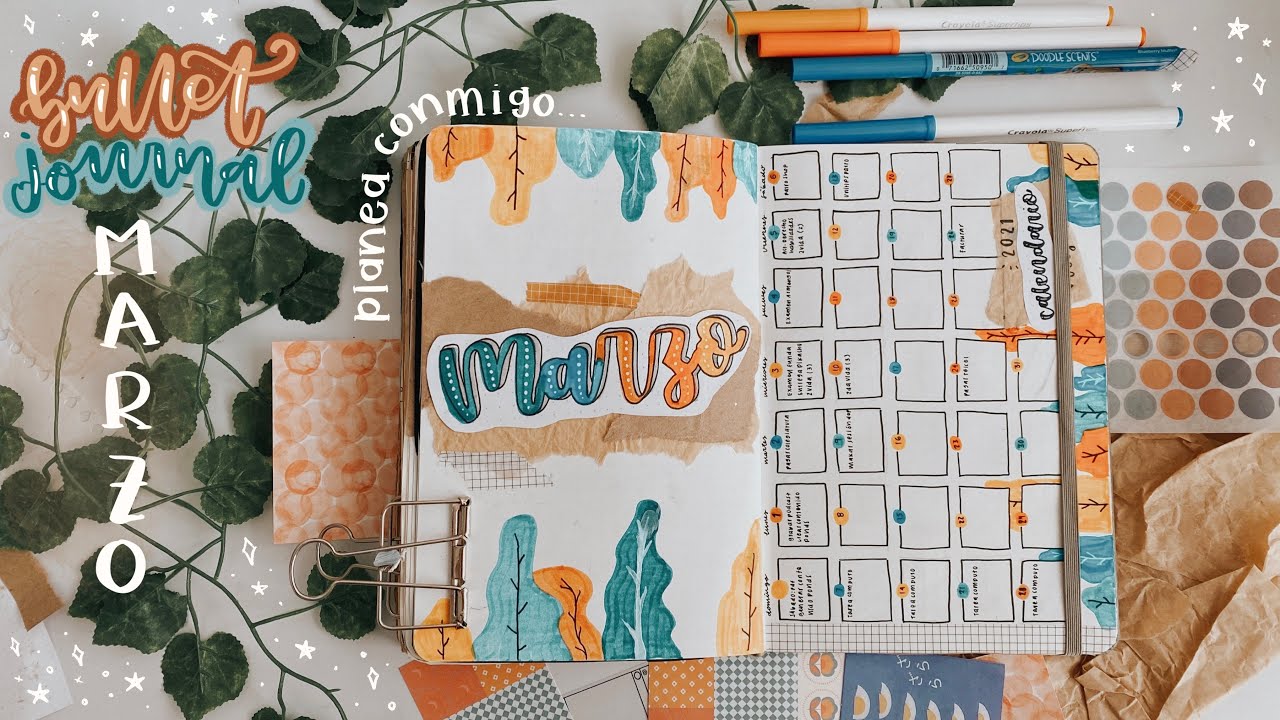 bullet journal MARZO 2021 ✨🌵 planea y organízate conmigo 🤍