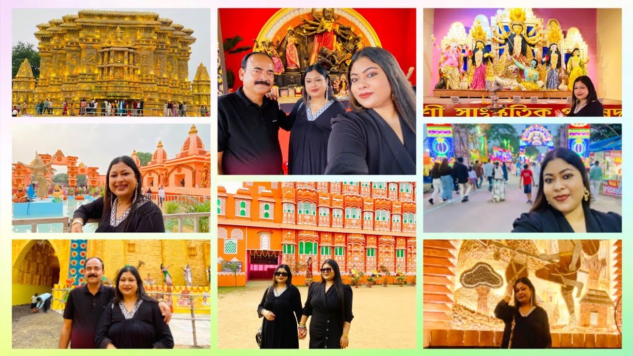 Durgapurer Sera Durga Pujor Pandal dekhlam 🤩 Fatafati Puja Vlog 🌟