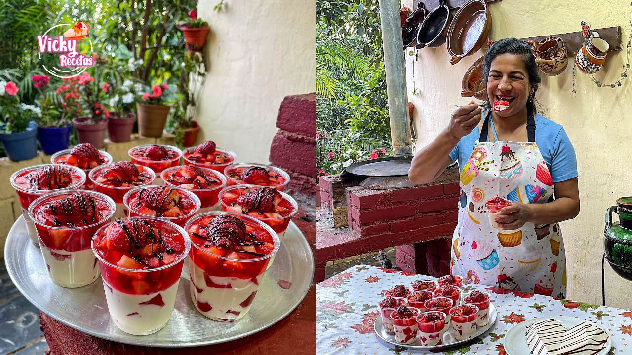 El Postre de Fresas Con Crema Que Más Me Piden