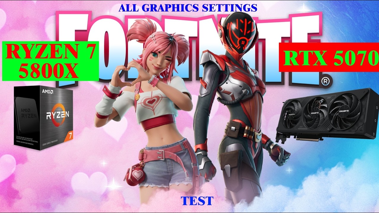 Fortnite RTX 5070 + Ryzen 7 5800X | All Graphics Settings Test | C7