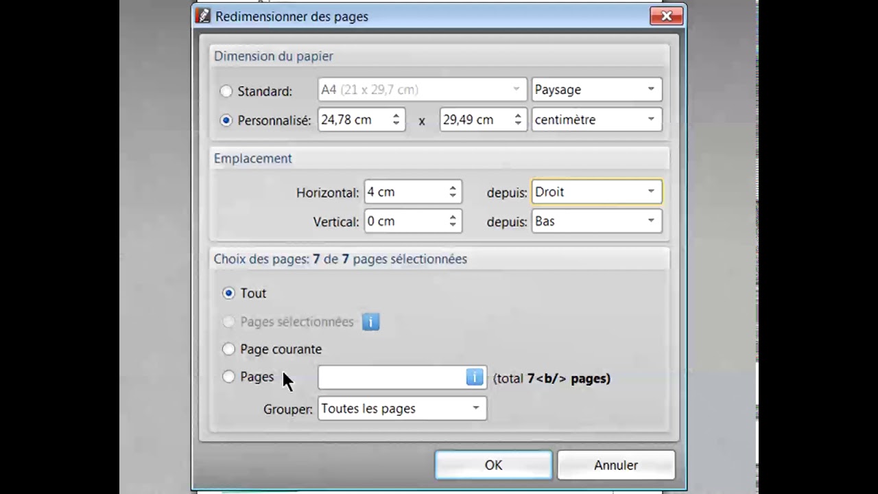 Agrandir la marge de correction avec le logiciel PDF-XChange Editor (version 5.5)