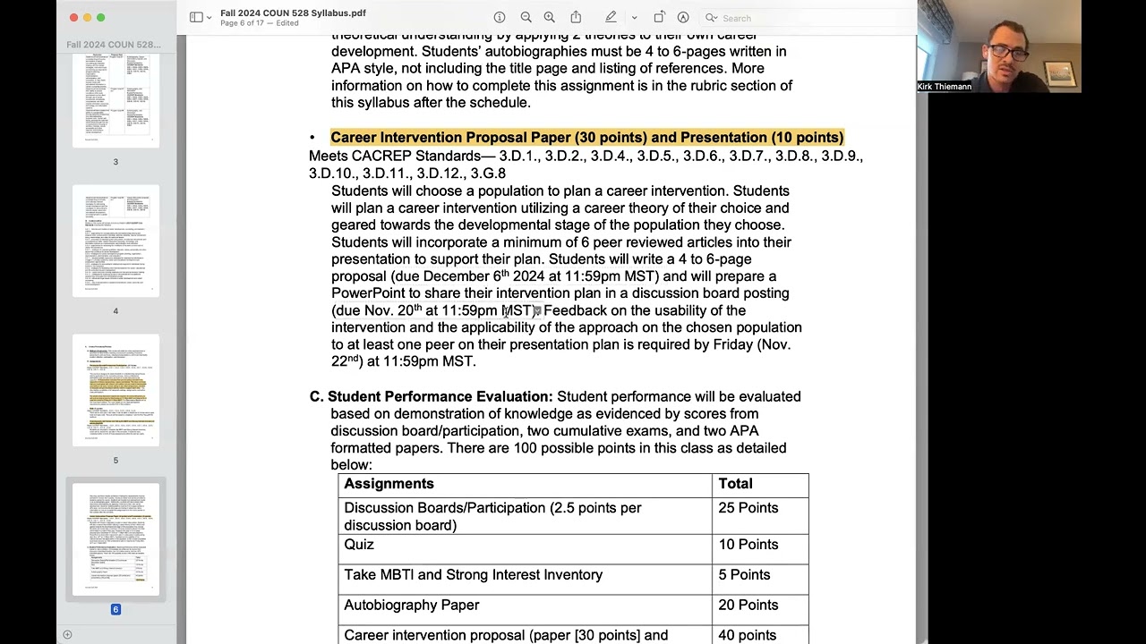 Fall 2024 COUN 528 Introduction and Syllabus Overview