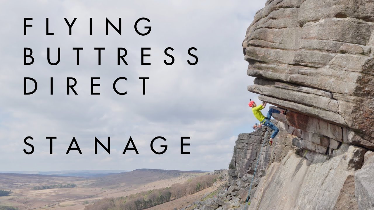 Peak Grit - Flying Buttress Direct - E1 5b - Stanage