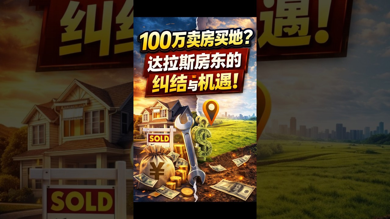100万卖房买地？达拉斯房东的纠结与机遇！｜美国买房找邱锐 德州达拉斯房产经纪人