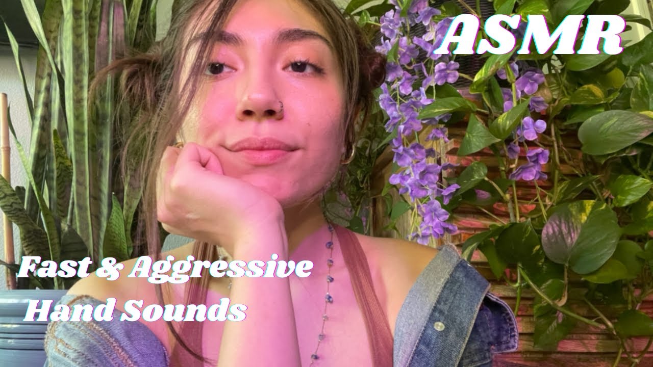 ASMR | 1 Hour Fast & Aggressive Hand Sounds With Rings 💍💜 (Looped)