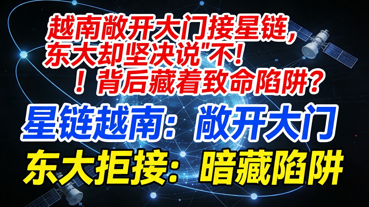 越南批准星链入境，中国为何坚决说“不”？深度拆解大国博弈下的太空暗战#星链入境越南#中国拒批星链真相#俄乌战场星链断连#中国卫星互联网崛起#大国太空博弈#星链军事用途#中国商业航天突破#星链伊朗黑幕