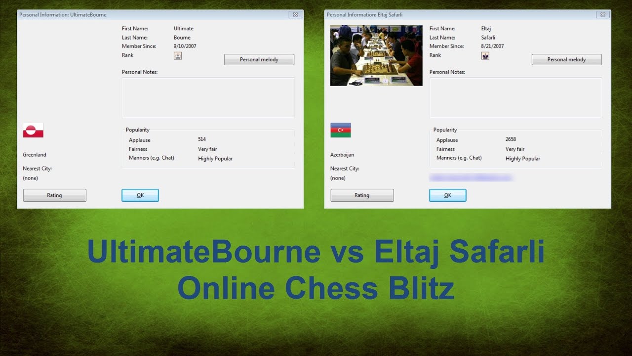UltimateBourne vs Eltaj Safarli Chess Blitz On Playchess.com Game 1