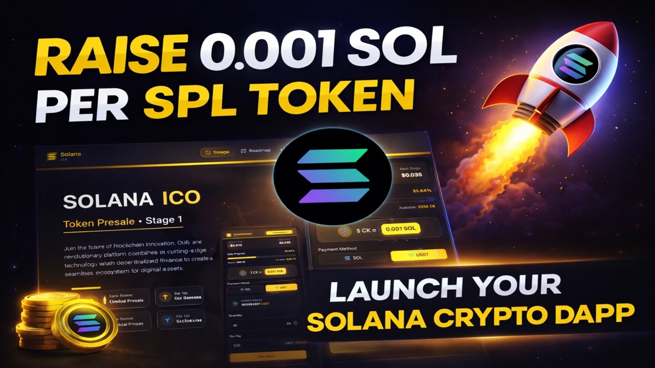 Привлекайте 0,001 SOL за каждый токен SPL 🚀 | Запустите свое крипто-DApp на Solana в 2026 году