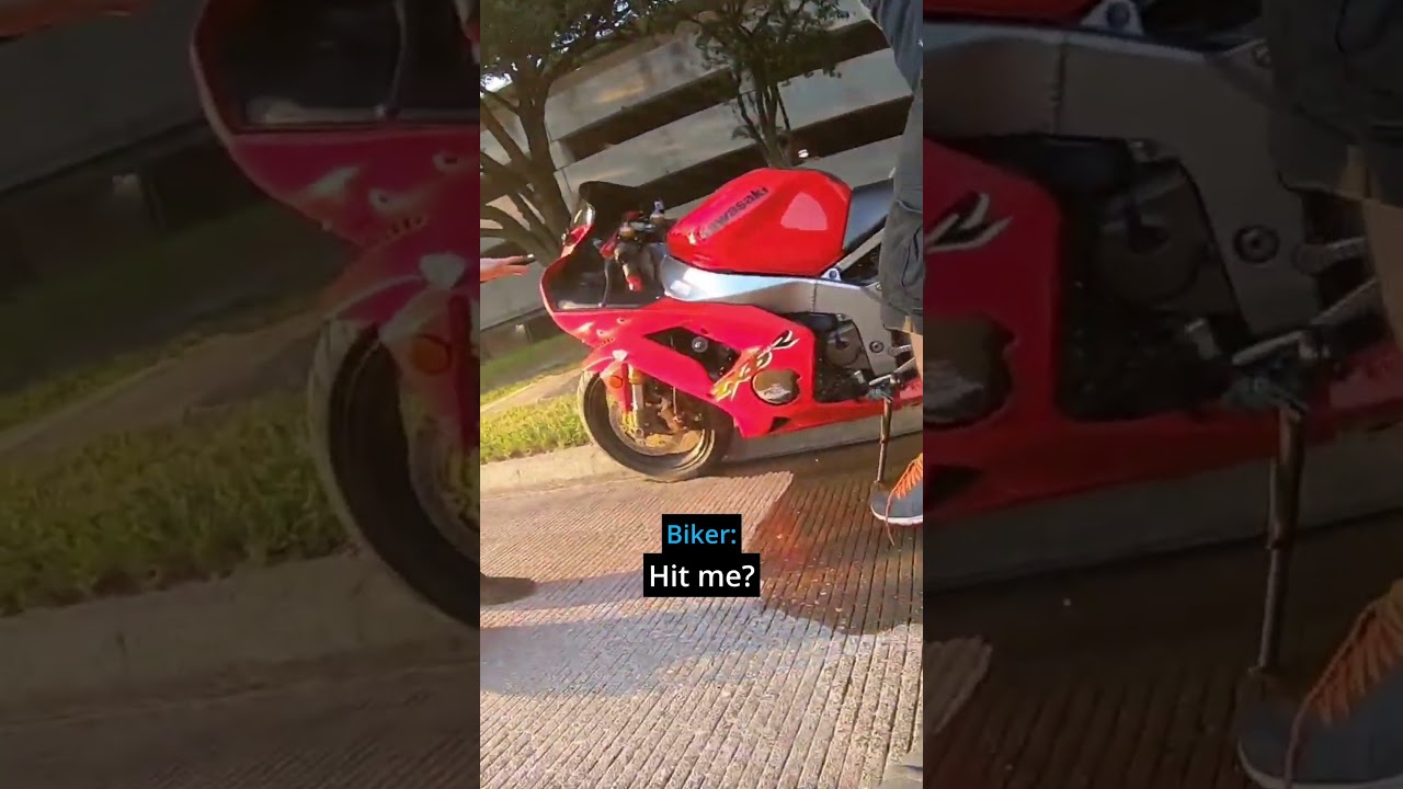 Biker crashes while test riding a bike