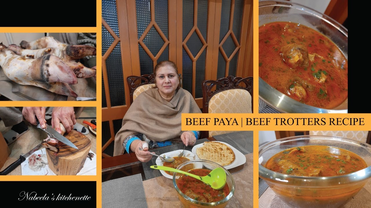 Beef Paya Recipe | Beef Trotters Recipe | Detail Cleaning Method of Paye | Nabeela's Kitchenette