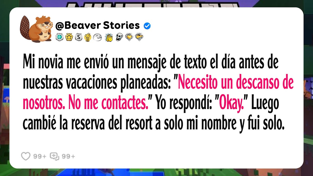 Mi novia me envió un mensaje de texto el día antes de nuestras vacaciones planeadas: 