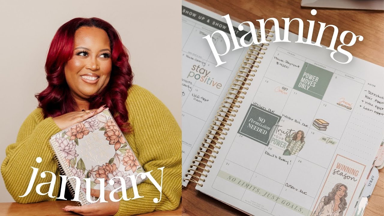 Plan With Me | January Planning, Our New 2025 Planner System + Stickers with Goldmine & Coco