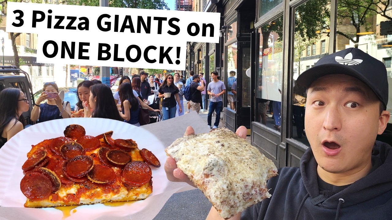 NYC's LEGENDARY Pizza Block! L'industrie, Mama's Too and Village Square on ONE STREET!