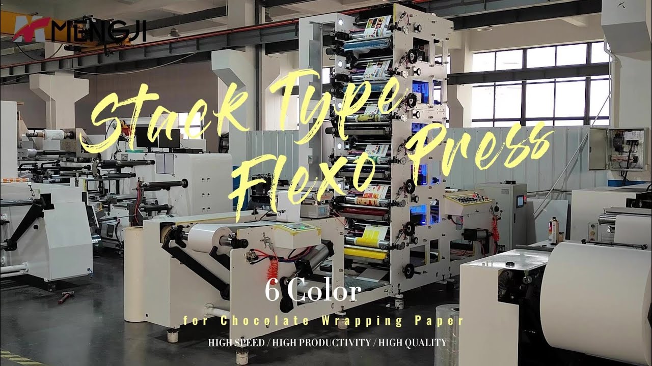 6 Color Stack Type Flexo Printing Machine for Chocolate Wrapping Paper