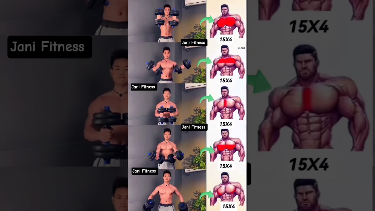 🔥MASSIVE CHEST WORKOUT WITH DUMBBELLS ONLY (NO BENCH NEEDED) | JANI FITNESS