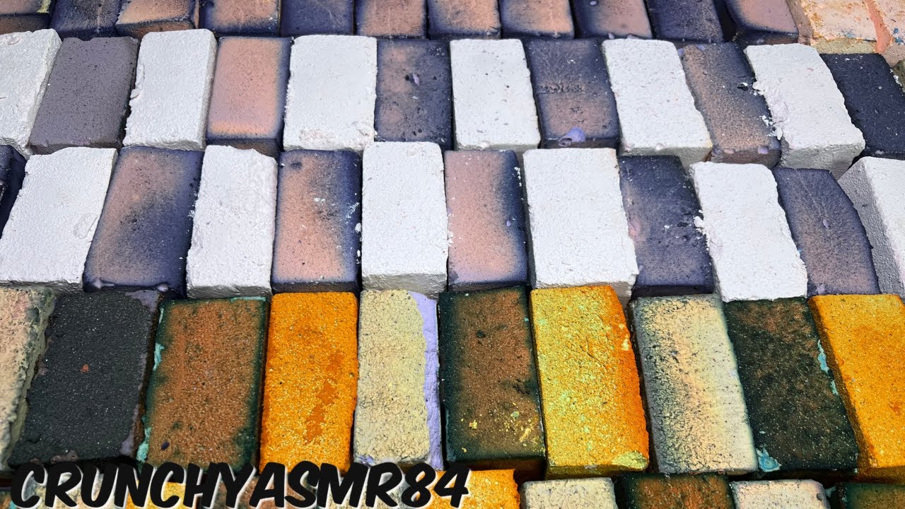 82 Chalk Blocks | Variety of Colors & Textures | Oddly Satisfying | ASMR