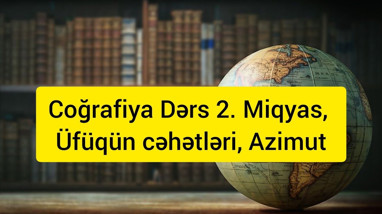 Coğrafiya Dərs 2. Miqyas, Üfüqin cəhətləri, Azimut bucağı