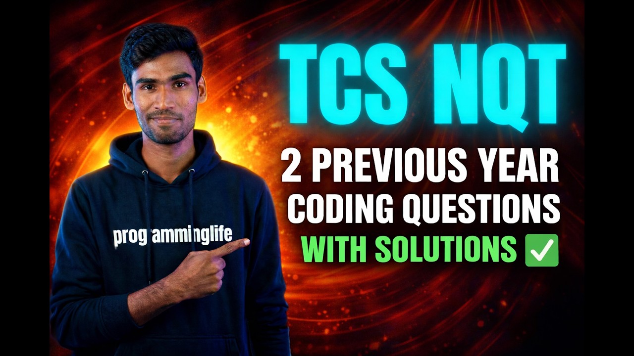 TCS NQT 2 previous year Coding Questions with Solutions  | TCS NQT Preparation | How to crack TCS