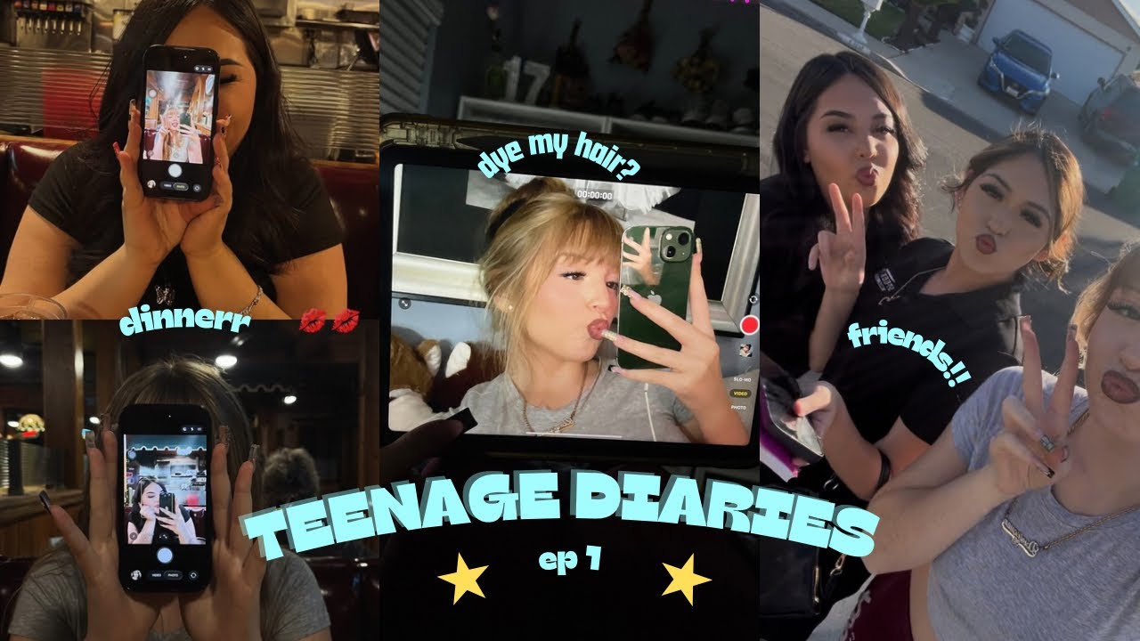 Teenage Diaries! ep 1💋 | dye my hair w me, dinner & hangout w friends