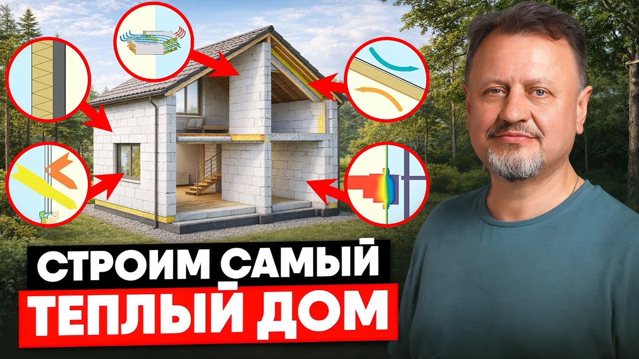 Почему 80% отапливают улицу? 5 правил стройки реально ТЁПЛОГО ДОМА