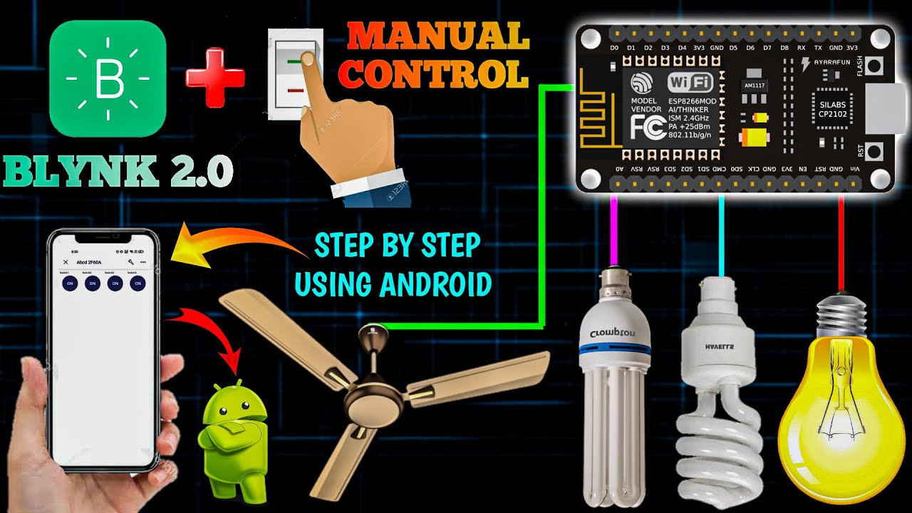 BLYNK 2.0 HOME AUTOMATION || Home Automation Using Blynk 360  step by step in android Phone