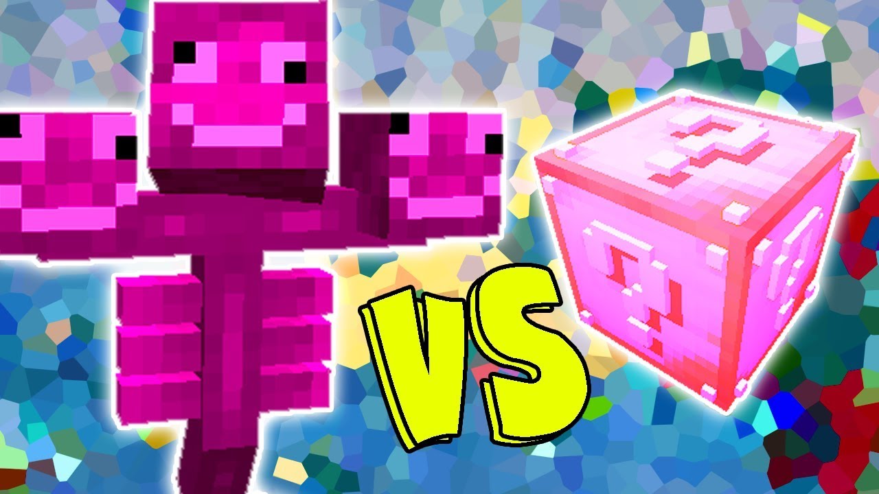 WITHER ROSA VS. LUCKY BLOCK (MINECRAFT LUCKY BLOCK CHALLENGE PINK WITHER)