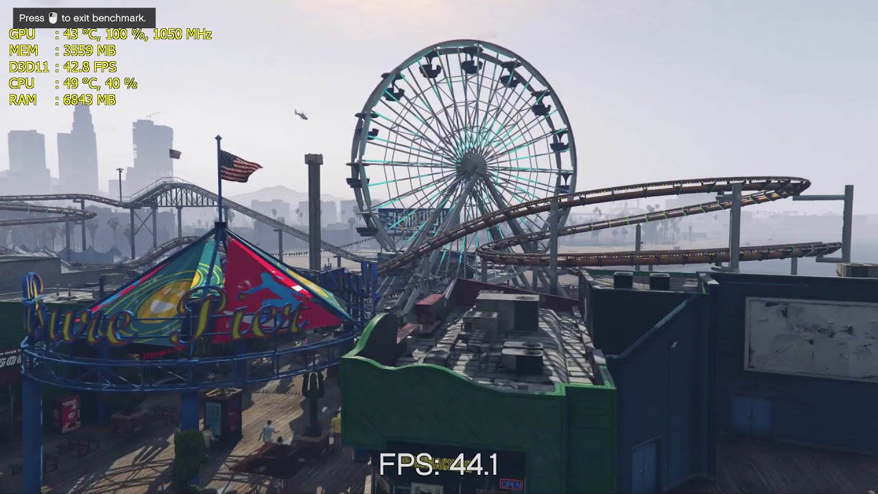 R9 Fury X | GTA V 1440p Maxed Out MSAA X2 Benchmark