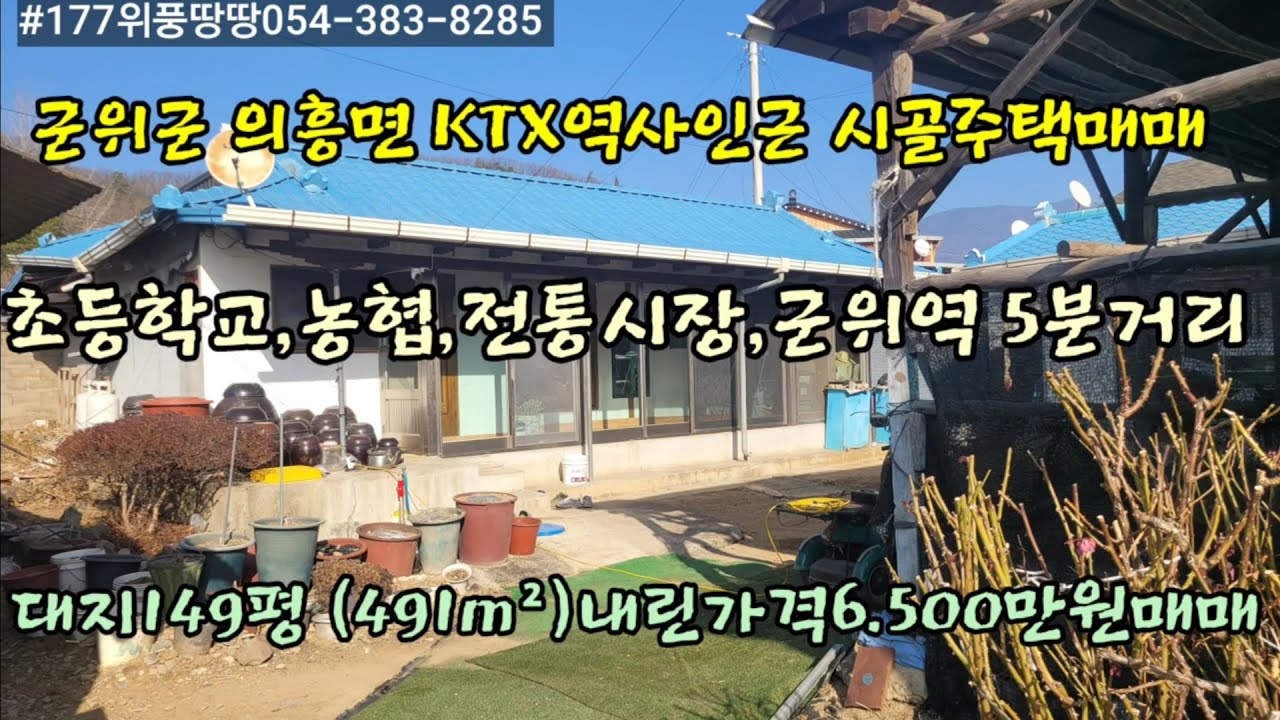 #177경북위풍땅땅             대구시군위군의흥면시골주택가격폭락대149평6.500만원매매군위역인근마을