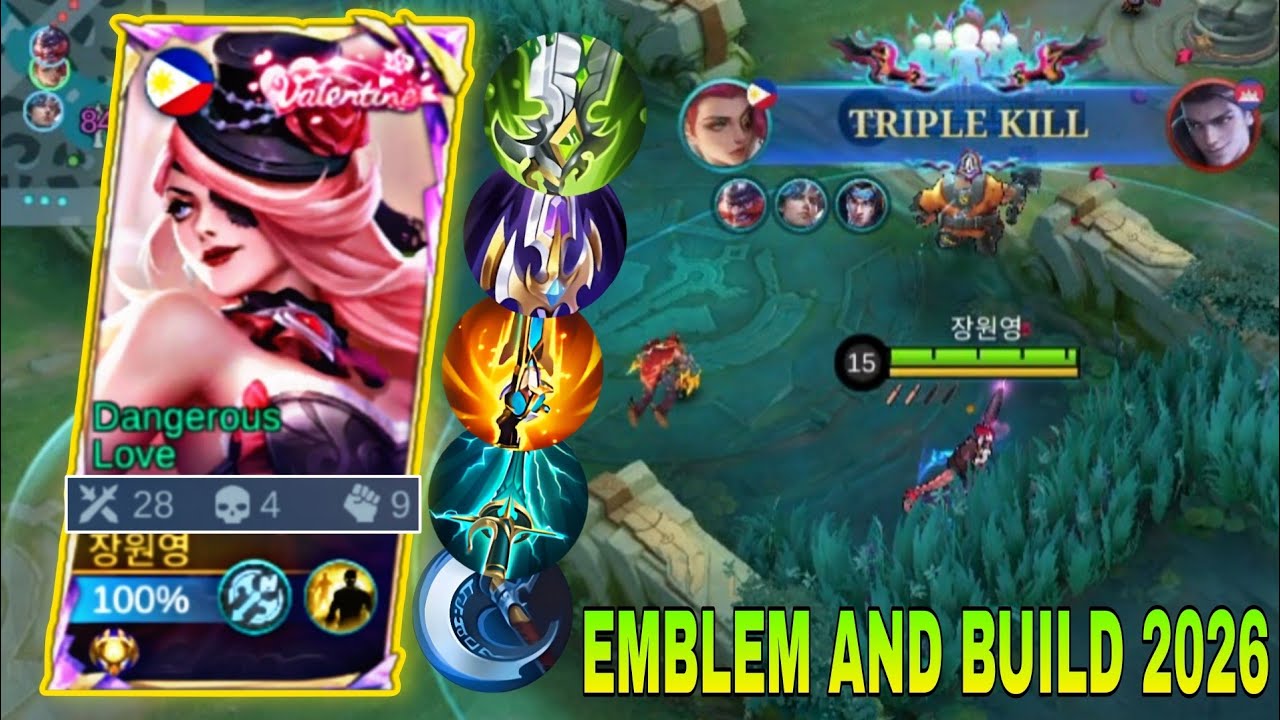 NEW META! LESLEY 100% BEST DAMAGE BUILD AND EMBLEM!! (lesley best build 2026) - MUST TRY!  | MLBB